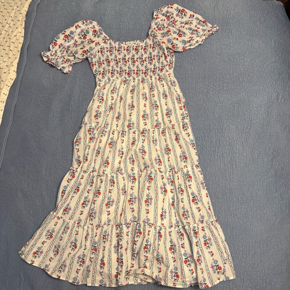 Floral Puff Sleeve Maxi Dress pink city prints tuckernuck